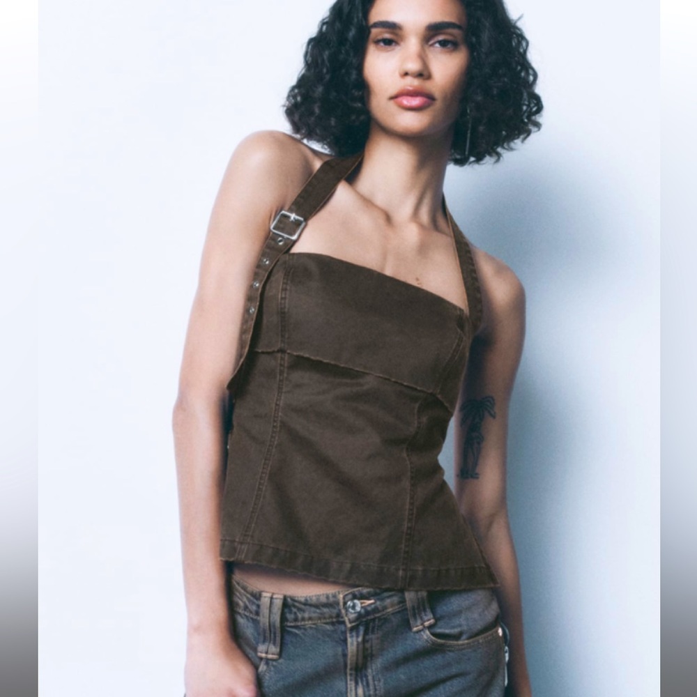 NWT Zara Buckle Top